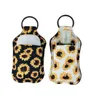 Neoprene Sanitizer Bottle Holder RTS Perfume Keychain Bags Portable Key Rings Hand Soap Bottle Holder Cover 30ML Empty Bottle GYL15