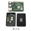 För Raspberry Pi 4 Modell B 4G RAM ABS-fodral med Silver Heatsinks Support 2.4 / 5.0 GHz WiFi Bluetooth RPI DIY Kit Laptop Cooling Pads