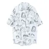 NBPM Cartoon Drukuj Wiosna Letnie Kobiety Moda Damska Bluzka Kobiet Koszula Śliczne Krótki Rękaw Top BluSas Mujer Bluzka Casual 210529