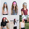 Darmowe DHL Ins Women Solid Yoga Running Pot Pot Hairble Elastyczne Opaski Szerokie Stretch Hairbands Fashion Woman Headdress Akcesoria do włosów