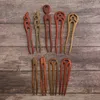 FORSEVEN Handmade Sandalwood Stick pins Women U-Shaped Wooden Sticks Vintage Jewelry Headwear Hair Accessories JL