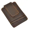 Wallets Men Mini Clips Genuine Leather Magnetic Buckle Male Money Coin Purse Short Card Holer1