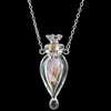Pendant Necklaces 1PC Glass Memorial Urn Cremation Necklace Ash Case Holder Keepsake Jewelry