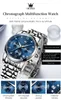2021 Top Brand Men's Sports Quartz Watches Stainless Steel Waterproof Chronograph Luxury Wristwatch Clock Men Reloj Hombre