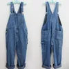 Männer Jeans Denim Overalls Männer Hosen Overalls Mode Streetwear Lose Bib Ein Stück Strampler Hosen Männliche Kleidung Plus Größe