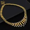 Aniid Arabische gouden sieraden Dubai grote ketting voor vrouwen Braziliaanse Afrikaanse armband sets Indiase Turkse oorbellen sieraden bruids H1022