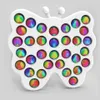 Rainbow Push Wkrzyczki Bubble Fidget Zabawki Zaktualizowano wersję Kolorowe ABS Sensory Sensory Lęki Relief dla Dzieci Dzieci Dekompresyjne Zabawki Anti-Stress Prezent i pudełko