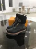 Top patent calfskin Martin boots women's wool with flat Ankle Bo ots Black Brown Leather Plaid lace up winter shoes size 35-41