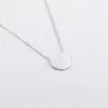 Fashion Brushed Round Circle Necklace Pendant Goldcolor silver plated Necklace for women gift Whole4710476