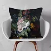 Housse de coussin à fleurs roses, taie d'oreiller Vintage en Polyester et lin Beige, 45x45cm, décoration de canapé pour la maison, coussin/décoratif