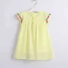 Summer Girl Dress 2021 Embroidered Fancy Princess Dresses For Girls Little Flying Sleeve Children'S Clothing Baby Kids Clothes G1218