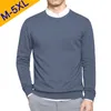 5xl mężczyzn Swatery Pullower Spring Botton O-Neck Solid Sweater Skoczniki jesienne męskie dzianiny mężczyzna duży plus prosty typ 220108