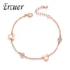 Charm Link Braceletes para mulheres Rose Gold Mouse Jóias Novo Estilo Menina Moda Maré Cristal Zircon Pulseira Jóias Presente