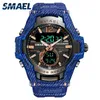 Мужские часы SMAEL SPORT водонепроницаемый 50M наручные часы Relogio Masculino Militar 1805 мужские часы цифровая военная армия 220117