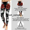 Rose Skull Leggings Workout Set Sport Clothes Women Dark Horror Style Gym Clothing Athletic Leggings For Fitness 2021