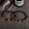 Charme rétro bouddha Rune perle Bracelet hommes perles de bois Chakra Bracelet Erkek Bileklik Bracelets Homme Yoga bijoux cadeau