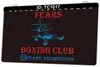 TC1017 Fears Boxing Club Promotions Light Sign Dual Color Gravure 3D