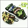 Caps Gear Cycling Sports OutdoorSports Beschermend Gezichtsmasker Mascherine Dubbellaags Camo Patternsanti Stof Mouth Maskers Anti Droplet Saliv