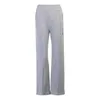 Pantalon Ezgaga pour femmes Automne Mode Baggies Lettre Imprimé Taille Haute Pantalon de survêtement Stretch Pantalon à jambes larges Gris Streetwear 210430