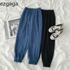 Ezgaga Harem Broek Dames Herfst Nieuwe Koreaanse Hoge Taille Sweatpants Solid Baggy Stretch Dames Lange Broek Streetwear Joggers 210430