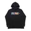 Colorful Trendy Friends Hoodie Men's and Women's Same Style Lovers Loose High Street Big v