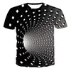 Mens Graphic Camiseta Moda 3 Digitas Tees Meninos Cópia Geométrica Casual Padrão Irregular Hipnose Tops EUR Plus Size XXS-5XL