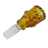 Cartoon shape hookahs accessories 14mm 19mm male joint glass bowl for water pipe