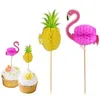 Weitere festliche Partyartikel: 20/40 Stück Flamingo-Ananas-Kuchenaufsätze, Cupcake-Flaggen, hawaiianische Hochzeit, Geburtstag, Dekoration, Kinderbevorzugung