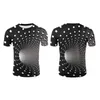 Hommes Femmes T-shirt à manches courtes 3D Swirl Print Optical Illusion Hypnosis Tee Tops XRQ88 210629