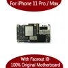 Placa-mãe original de 64 GB 256 GB para iPhone 11 Pro 11 Pro Max Sem Face ID Placa lógica do sistema IOS Mainboard Limpar iCloud