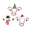 Juldekorationer Vinglashållare Tabell Dekoration Tecknad Santa Claus Snowman Metal Champagne Cup Hållare XD24924