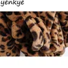 Herbst Frauen Vintage Leopard Jacke Langarm Revers Kragen Zipper Casual Winter Jacken Weibliche Plus Größe Oberbekleidung Chaqueta 210514