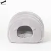 Cute House For Cat Winter Warm Puppy Pet Supplie Sleeping Bag Soft Mat Gray Lovely Cartoon Sheep Ear Cat Nest Pet Beds