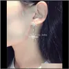 Super Glittering Fashion Luxury Designer Zircon Diamond Cute Snowflake Korean Style Dangle Chandelier Earrings For Woman Girls Vdu2114118