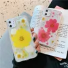 Clear Cover Dry Flower Phone Cases For iphone 12 11 Pro Max Xs Xr X 7 8 plus Cellphone Protective Shell