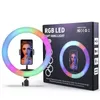 10 tum RGB Ring Light Stative LED Ringlight Selfie Ringlight With Stand RGB 26cm Videoljus för YouTube Tik Tok3755609