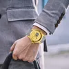 Wristwatches BIDEN Fashion Gold Dragon Sculpture Men Watch Automatic Mechanical Waterproof Silicone Strap Wristwatch Relojes Hombre