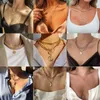 17km mode multi-skiktad ormkedja halsband för kvinnor vintage guldmynt pearl choker tröja halsband fest smycken gåva