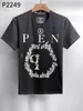 Phillip Plain Men Designer PP Skull Diamond T Shirt Shirt Dollar Dollar Bear Brand Tee O-Neck High Quality Skulls Tshirt Tees Tops P2248