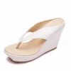 Crystal Platform Wedges Sandaler Kilar Flip Flops High Heel Sandals tofflor White Beach Sandaler Böhmen Flip Flops Pink 2106246830559