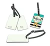 Blank print customize Luggage tag Sublimation printing baggage plate one side / two sides printable 100 pieces per lot