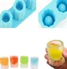 Food Grade 3D Ice Cube Mold Cream Tools Creative Freeze 4 Cell Long Cups Mold Novità Regali Vassoio Summer Party Kitchen Bar Accessori per bicchieri