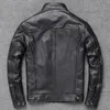 Haute qualité véritable veste en cuir véritable hommes court décontracté manteau en peau de vache veste de moto hommes vêtements Chaqueta Hombre WPY2483