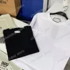 21ss mannen bedrukte t-shirts polo designer Klassieke streep riem print parijs kleding heren shirt tag Losse stijl zwart wit grijs 05