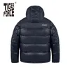 Tiger Force Men's Winter Jaqueiro Homens Casaco Casual Casual Quente Blue Bolso Zipper Masculino Mens Parka 70798 211214