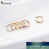 Bamoer 14K Gold Plated 925 Sterling Silver Cuff Earrings with Cubic Zircon, 10 Colors Huggie Stud for Women Girl SCE498 Factory price expert design Quality Latest