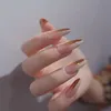 Nail Art Kitleri 24 adet / kutu Renkli Graffiti Badem Yanlış Çiviler Giyilebilir Yapay Sahte Tam Kapak İpuçları Manikür Aracı