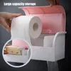 Toilet Paper Holder Wall-mount Hygienic Dispenser Tissue Box Bathroom Accessories Home Storage Waterproof 210423