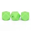 50 Pcs Silicone Teething Beads Hexagon 17mm Nursing Chew Necklace Diy Jewelry Findings Bpa Free Teether For Baby 211106