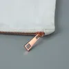 Makeup Storage Bags High Quality Polyester Clutch Bag Bridemaid Gift Plain Cosmetic Bags- with Rose Gold Zipper 7*10 Inch for Vinyl